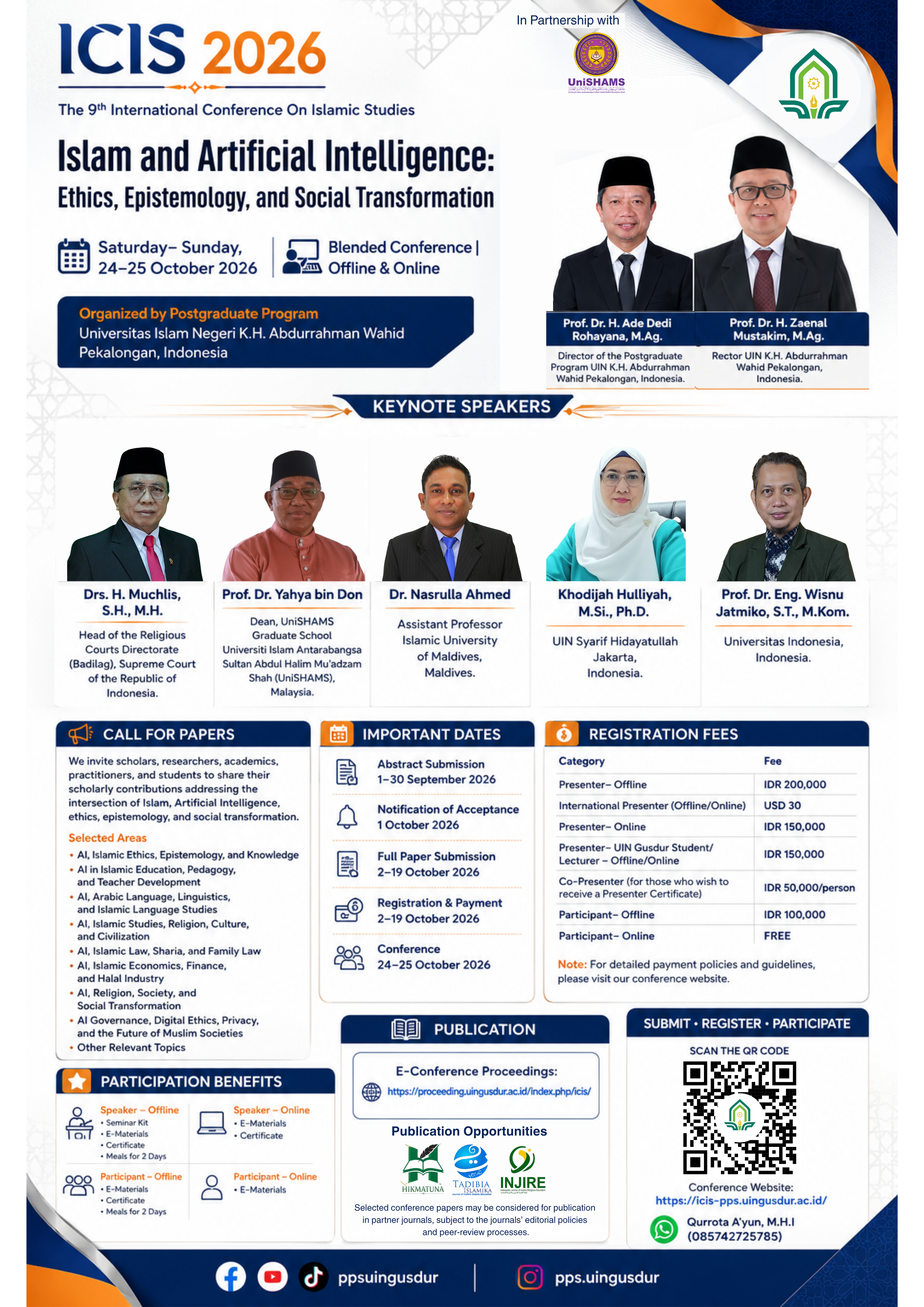 					View The 9th ICIS (2026): Islam and Artificial Intelligence: Ethics, Epistemology, and Social Transformation
				