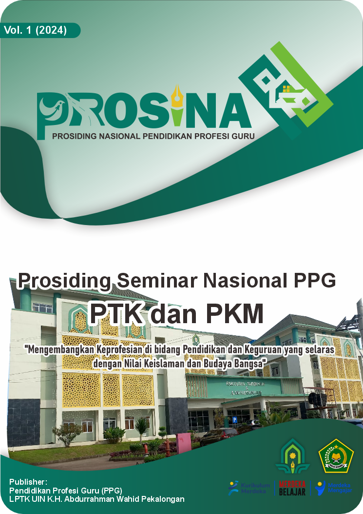 					View Vol. 1 (2024): SEMINAR NASIONAL PPG "Mengembangkan Keprofesian di bidang Pendidikan dan Keguruan yang selaras dengan Nilai Keislaman dan Budaya Bangsa"
				